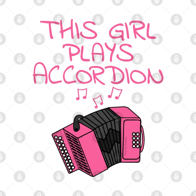 This Girl Plays Accordion, Female Accordionist, Folk Musician by doodlerob