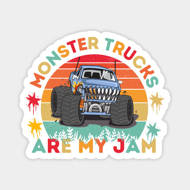 Monster Trucks Are My Jam Magnet by The WYLD Tribe