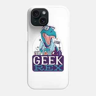 Geek Rex Funny Science Gift Lab Dino Phone Case