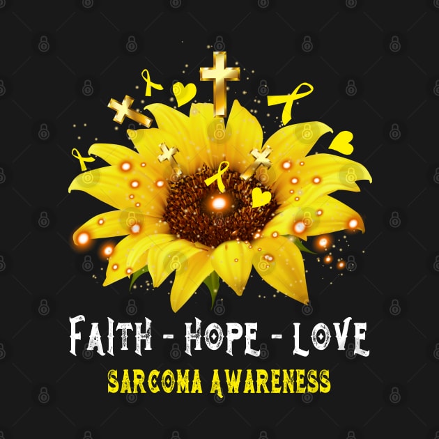 Faith Hope Love Sarcoma Awareness Support Sarcoma Warrior Gifts by ThePassion99