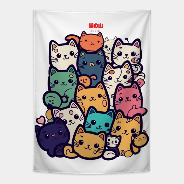 A mountain of cats Tapestry by bmron