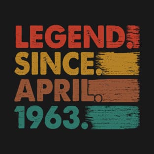 60 Years Old Gifts Legend Since April 1963 60th Birthday T-Shirt