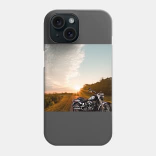 The motorcycle and the road Phone Case