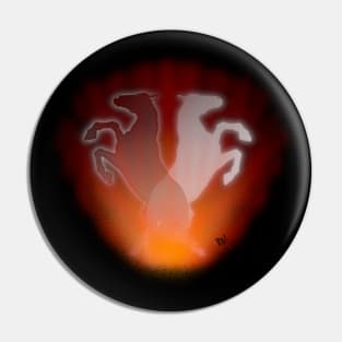 Twin fire horses - opposites unite Pin