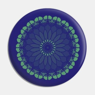 blue mandala Pin