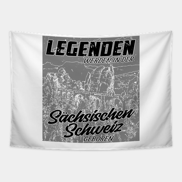 Legenden werden in der sächsischen Schweiz geboren Tapestry by HBfunshirts