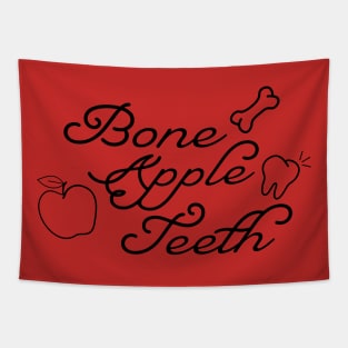 Bone Apple Teeth with Icons Tapestry