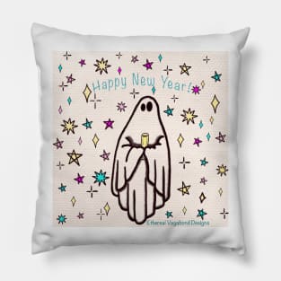 Happy New Year Ghost Pillow