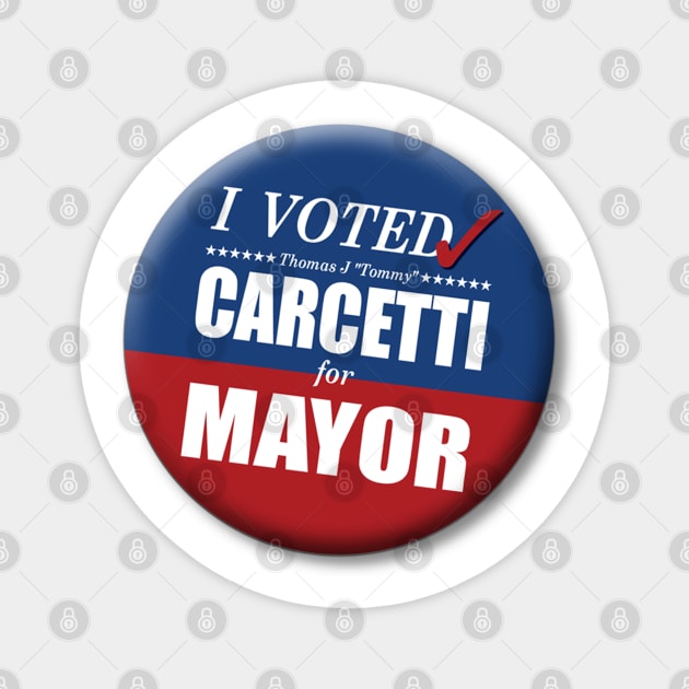 I Voted Carcetti for Mayor (pin) - "The Wire" Magnet by WitchDesign