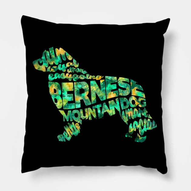 Bernese Mountain Dog Pillow by inspirowl