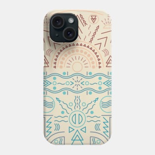 Boho Sun and Ocean Abstract Design Phone Case