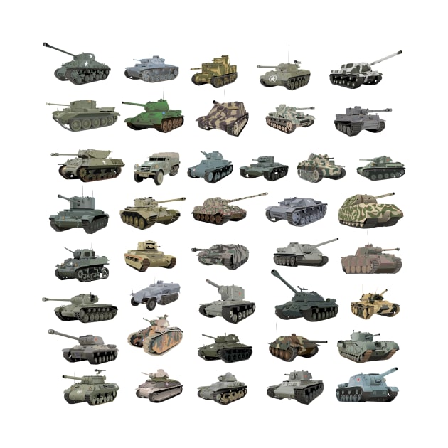 Various WW2 Tanks by NorseTech