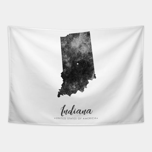 Indiana state map Tapestry by StudioGrafiikka