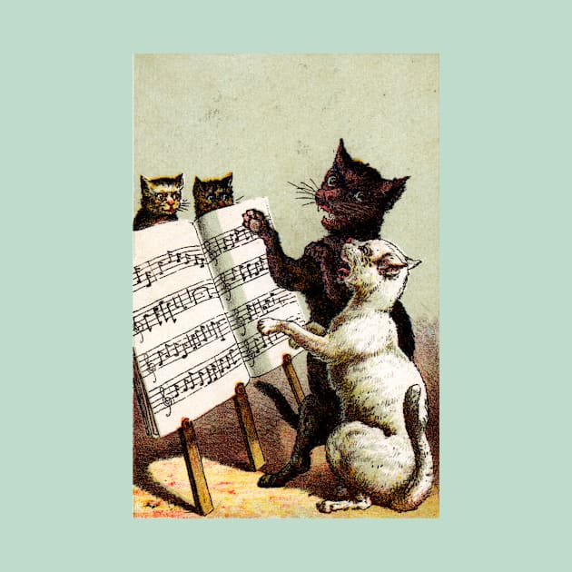 19th C. Singing Cats by historicimage