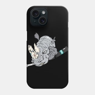 White Rhino Phone Case