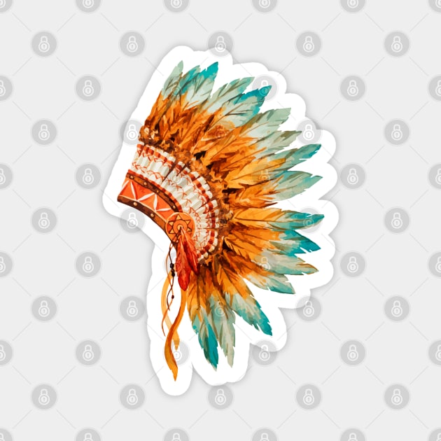 Indian Headdress Magnet by Mako Design 