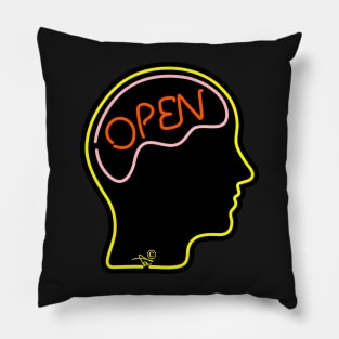 OPEN-MINDED by Tai's Tees Pillow