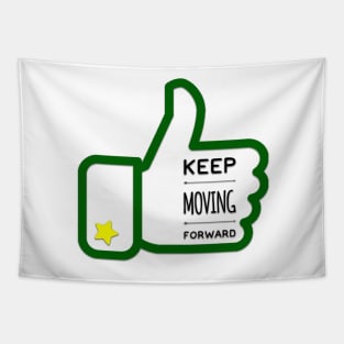 Keep Moving Forward in BRIGHT GREEN Tapestry