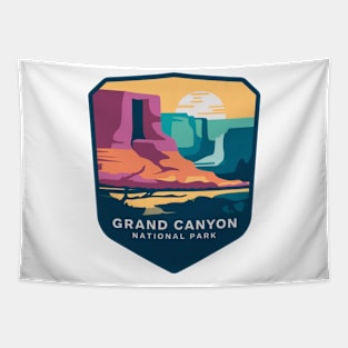 Grand Canyon National Park Colorful Canyon Emblem Tapestry