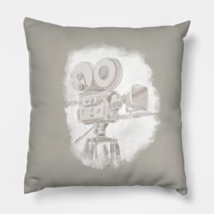 beautiful vintage camera in retro style Pillow