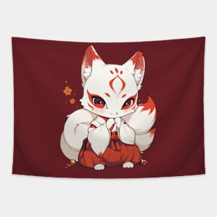 Cute Kitsune Fox Tapestry