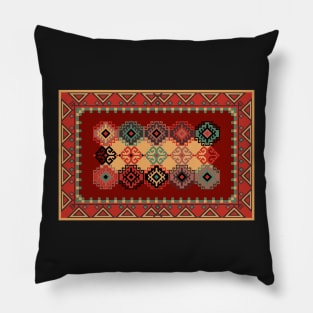 Navajo Pattern Tribal Ethnic Hand Drawn Pillow