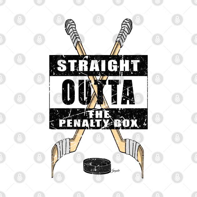 Funny Straight Outta The Penalty Box Hockey by ScottyGaaDo