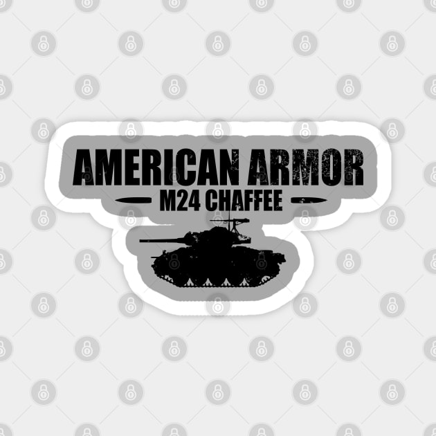 WW2 M24 Chaffee Tank (distressed) Magnet by TCP