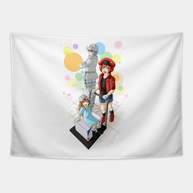 Cells at Work Tapestry by Chiisa