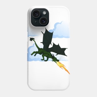 Flying Dragon Fire - Green Phone Case