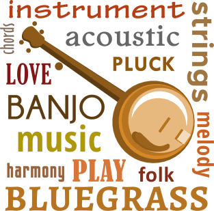 Banjo Words Magnet