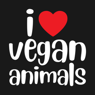 I Love Vegan Animals T-Shirt