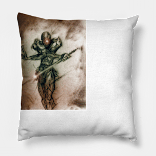 Gray Fox Ninja Pillow