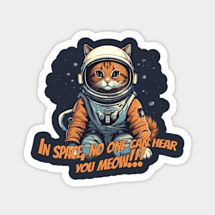 Astronaut Cat in Space" T-Shirt Design Magnet