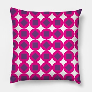 Purple Squares and Circles Seamless Pattern 018#002 Pillow