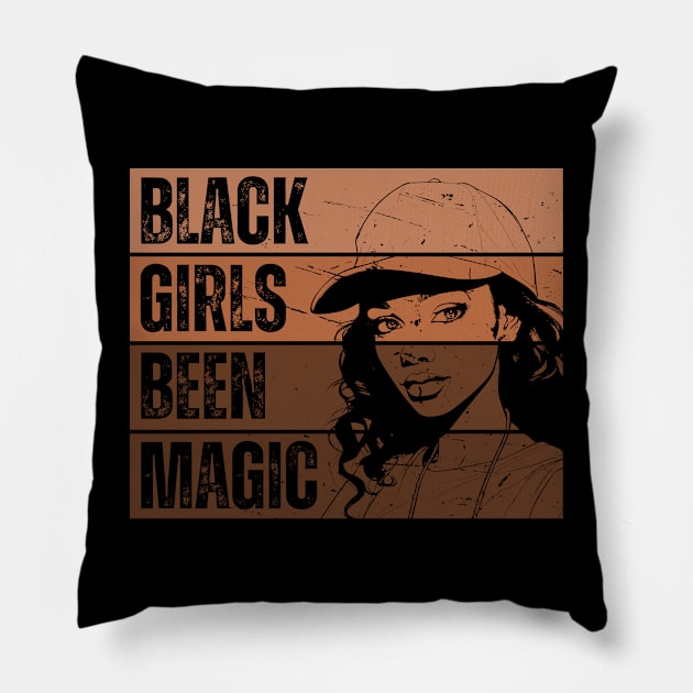 Black Girls Been Magic Pillow by UrbanLifeApparel