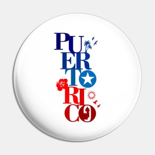 Puerto Rico Flag Colors Boricua Symbols Pin