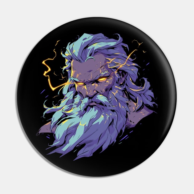 zeus Pin by Stephanie Francoeur Art