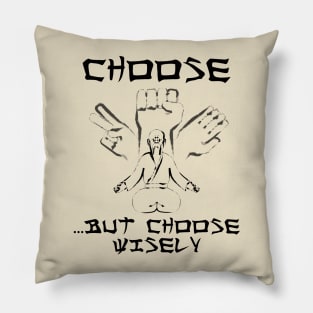 Rock Paper Scissors ... Choose Wisely Pillow