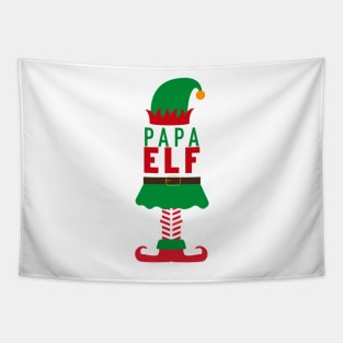 PAPA ELF Funny Christmas T-Shirt | Santa Christmas Shirt Tapestry