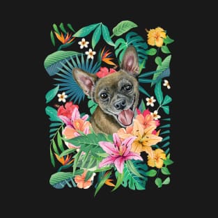 Tropical Short Haired Black Sable Fawn Chihuahua T-Shirt