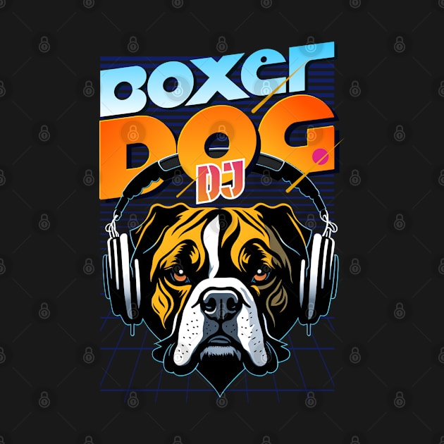 DJ Boxer Dog by Karolus