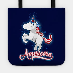 Americorn-Patriotic Proud American Unicorn Kids Tote