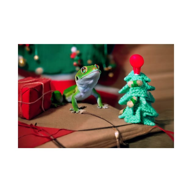 Gecko Christmas by cloudart2868
