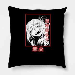 vampiric Anime girl : Grunge anime manga girl t-shirt | Kawaii Clothing | Alternative clothing | Animated aesthetic | Grunge Clothing | Harajuku Streetwear Pillow