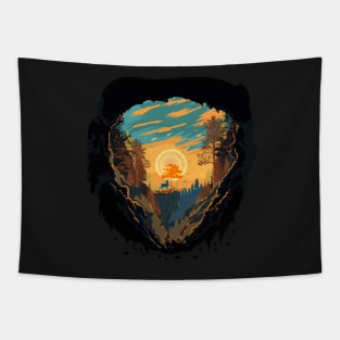 Wilderness camping landscape, Soul lover camping ,cute camping sunset Tapestry