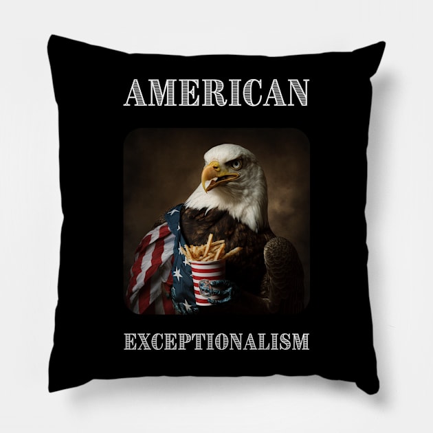 American Exceptionalism v2 Pillow by AI-datamancer