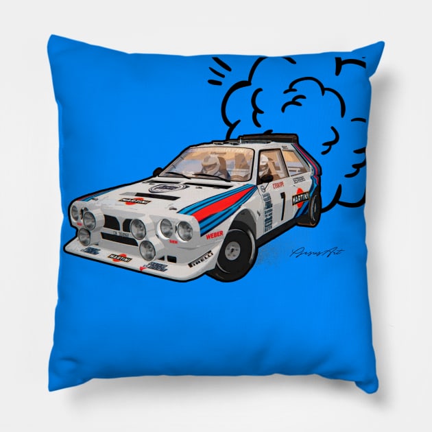 Lancia Delta S4 Pillow by PjesusArt