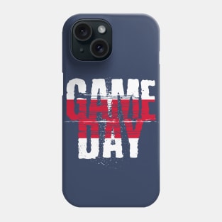 Red and Blue Gameday // Grunge Vintage Football Game Day Phone Case