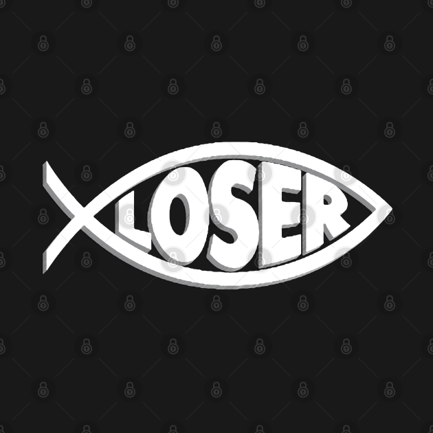 Discover 'Loser' Slacker 90s Jesus fish - Slacker - T-Shirt